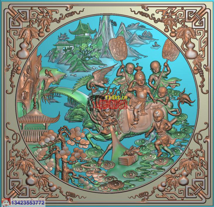 麒麟送子修细图