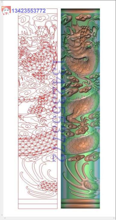 墓碑盘龙柱