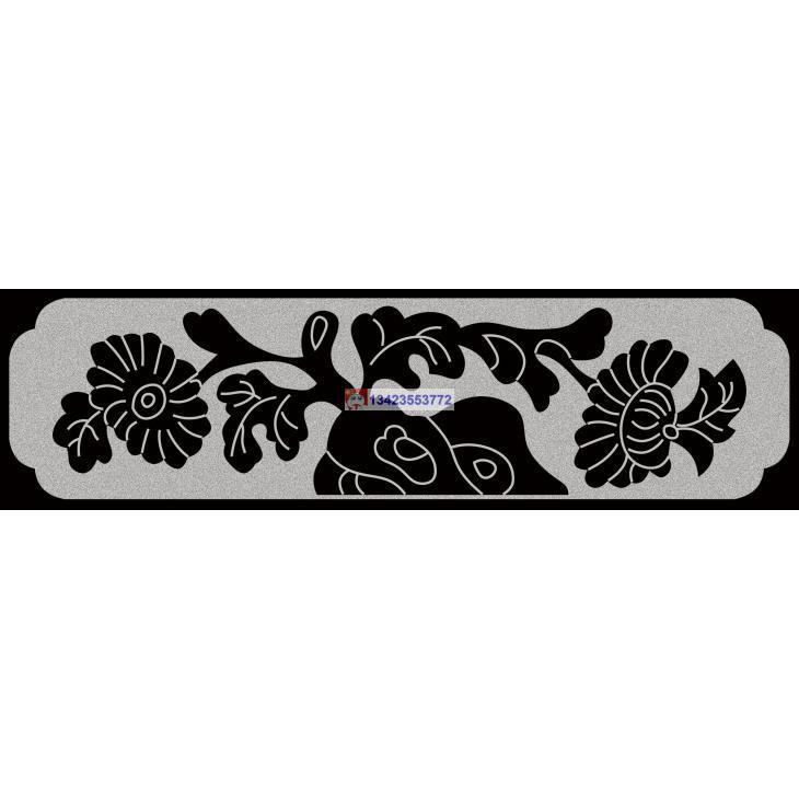 菊108 石栏板线描图 线雕图