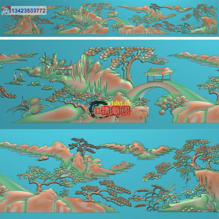 罗汉床山水