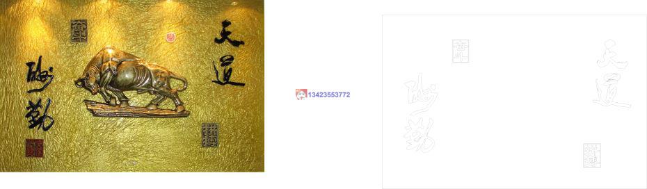 天道CAD玻璃雕刻CDR线条矢量图