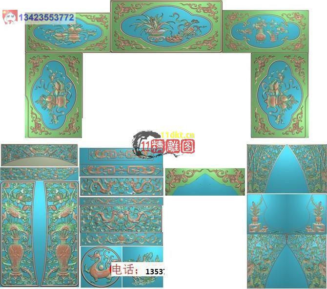 月洞床精雕图