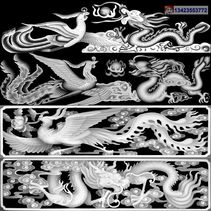 3龙凤 灰度图