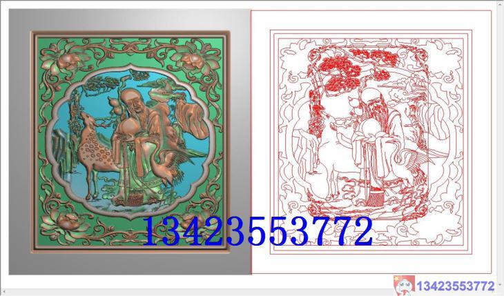 藏式鹿鹤寿星公