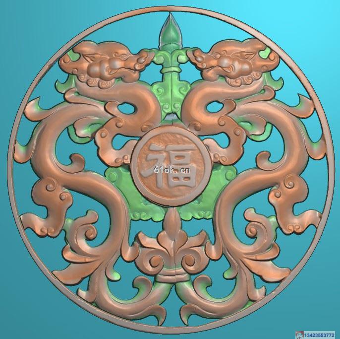 草龙镂空窗