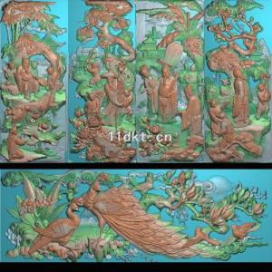 四爱人物255-608孔雀花鸟110-35