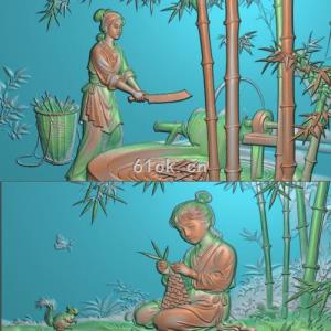 玉妃斫竹妃竹传绵